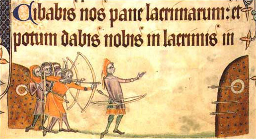 Geoffrey_luttrell_psalter_1325_longbowmenB